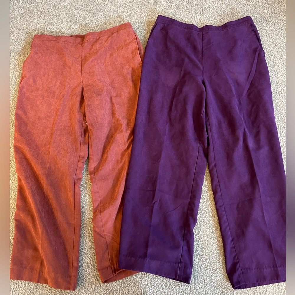 Alfred Dunner suede trouser pants